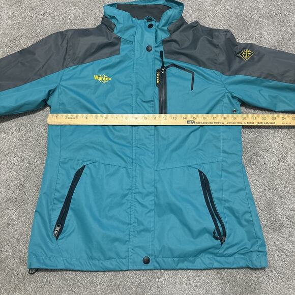 Wantdo Waterproof Ski Jacket Coat Blue Grey Mens Size Small Snowboarding - Picture 4 of 5